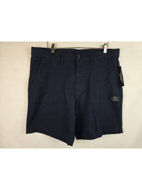 Tony Hawk Men's Shorts Size 38 Navy Blue Flat Front Casual Cotton Shorts